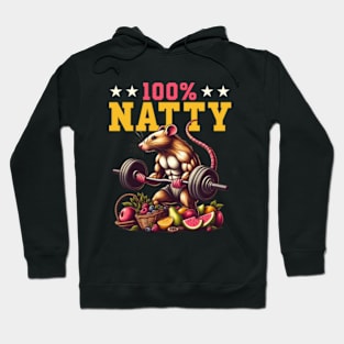 100% Natty Funny Gym Rat Fitness Bodybuilding For Men Women Hoodie